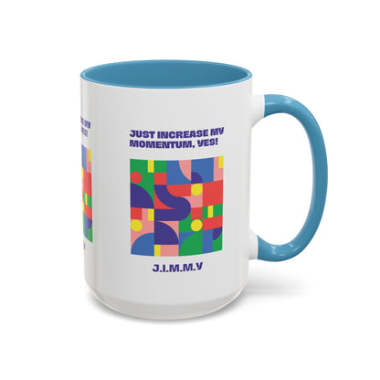 Personalized Initial Colorful Momentum Accent Coffee Mug