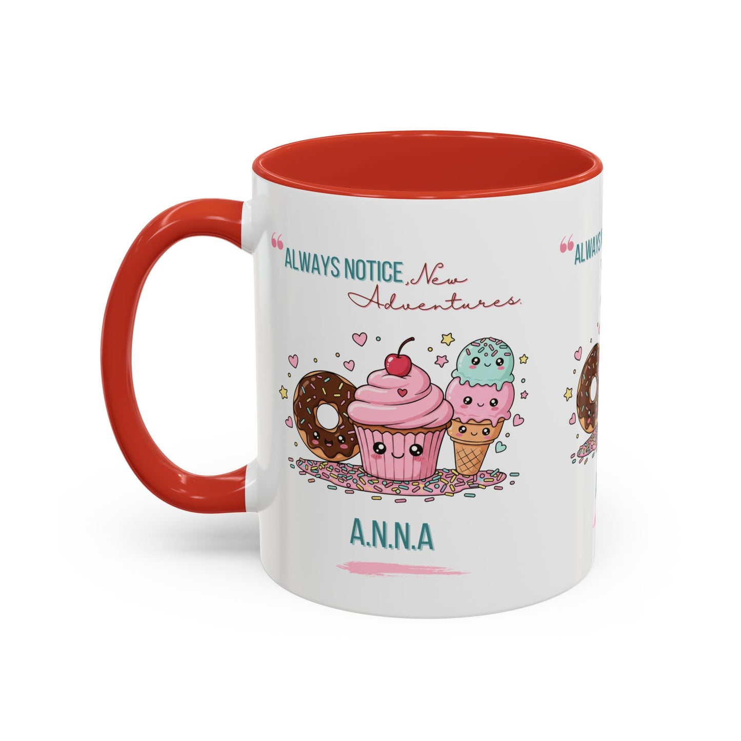 Personalized Initial Sweet Treat Accent Coffee Mug