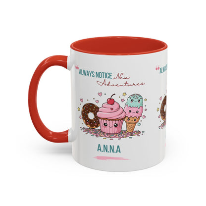 Personalized Initial Sweet Treat Accent Coffee Mug