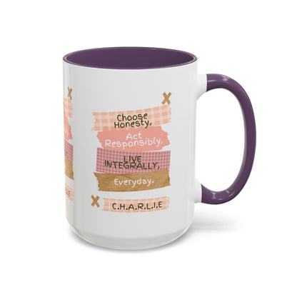 Personalized Message Pieces Accent Coffee Mug