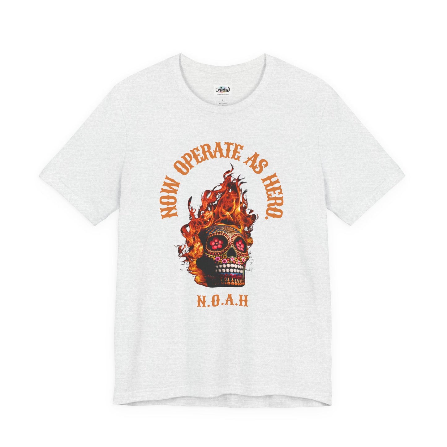 Personalized Fiery Skull Graphic Tee