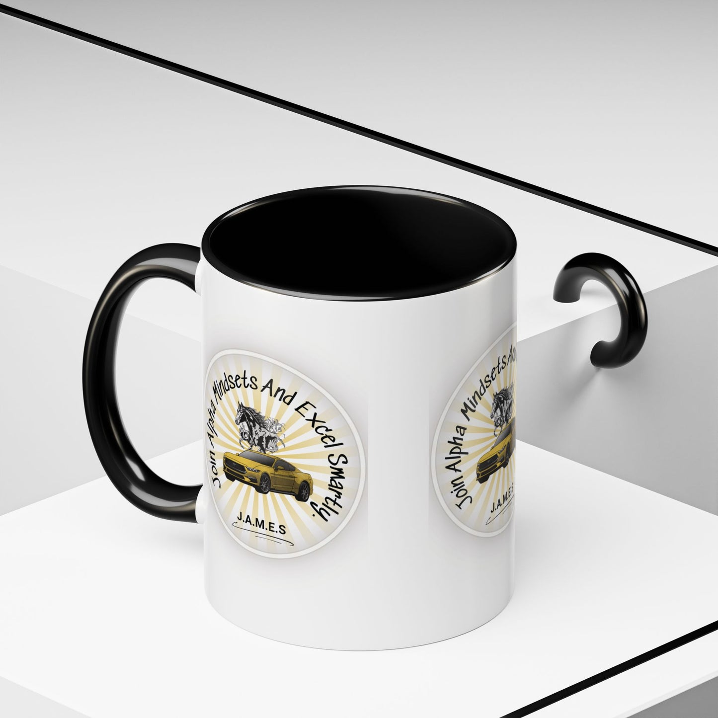 Personalized Car with Horse Accent Coffee Mug