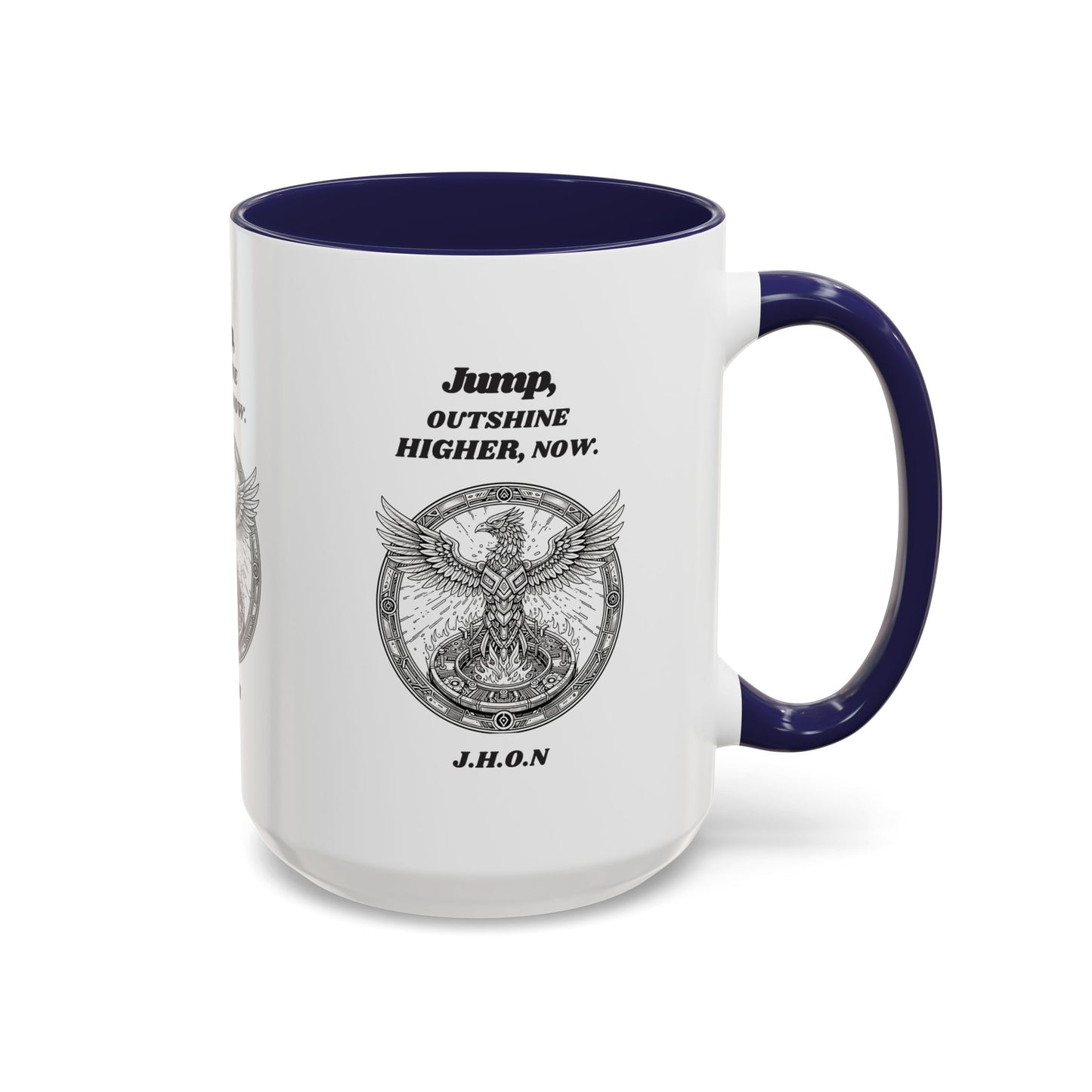 Personalized Eagle Circle Accent Coffee Mug