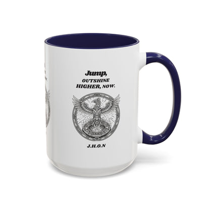 Personalized Eagle Circle Accent Coffee Mug