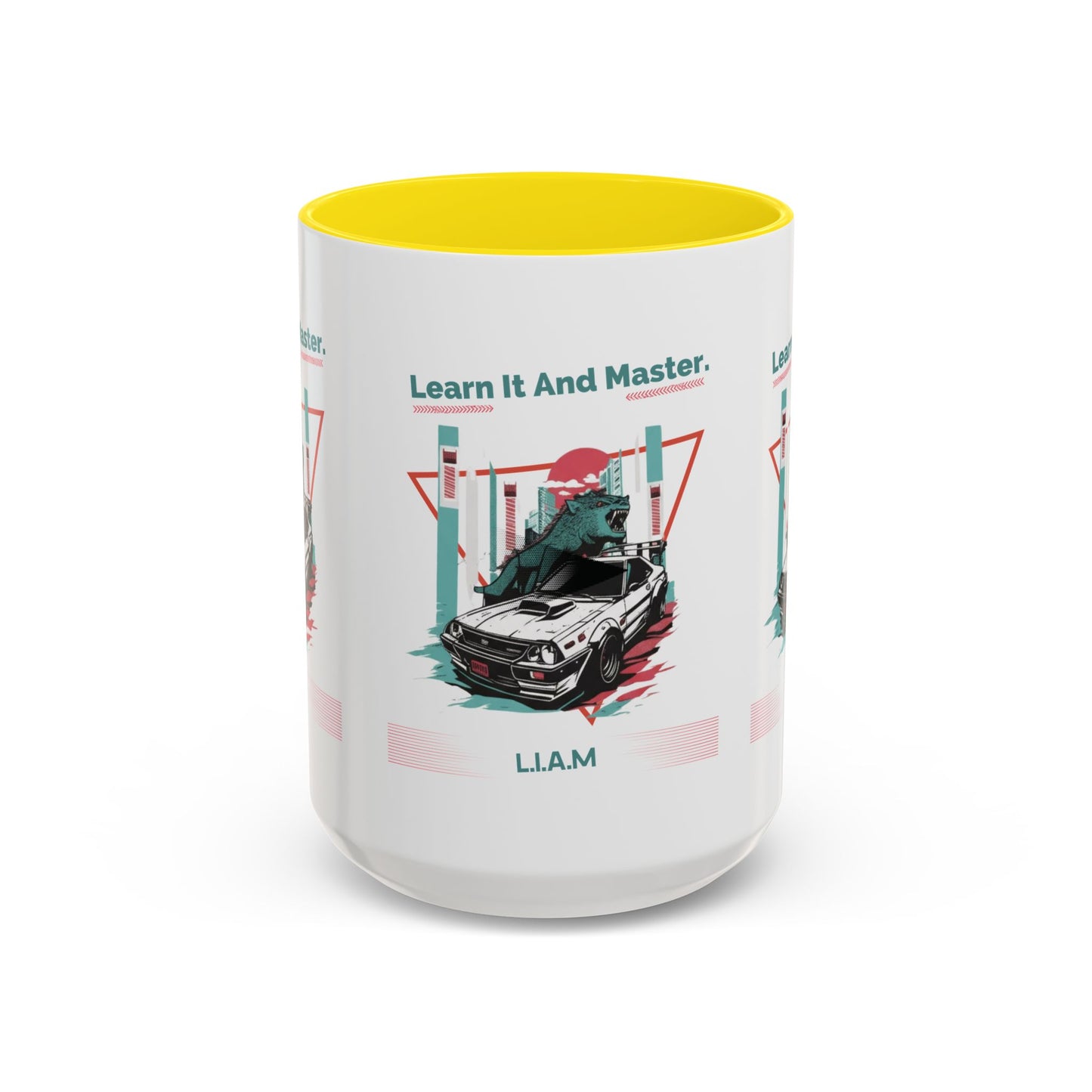 Personalized Retro Racing Accent Coffee Mug