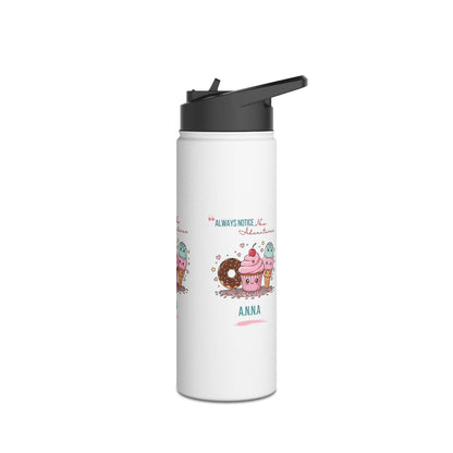 Personalized Initial Quote Sweet Treat Stainless Steel Water Bottle