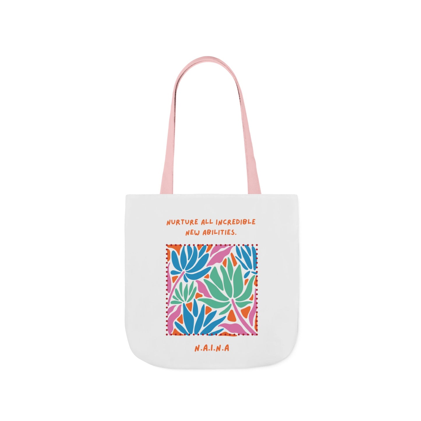 Personalized Initial Quote Colorful Momentum Canvas Tote Custom Name