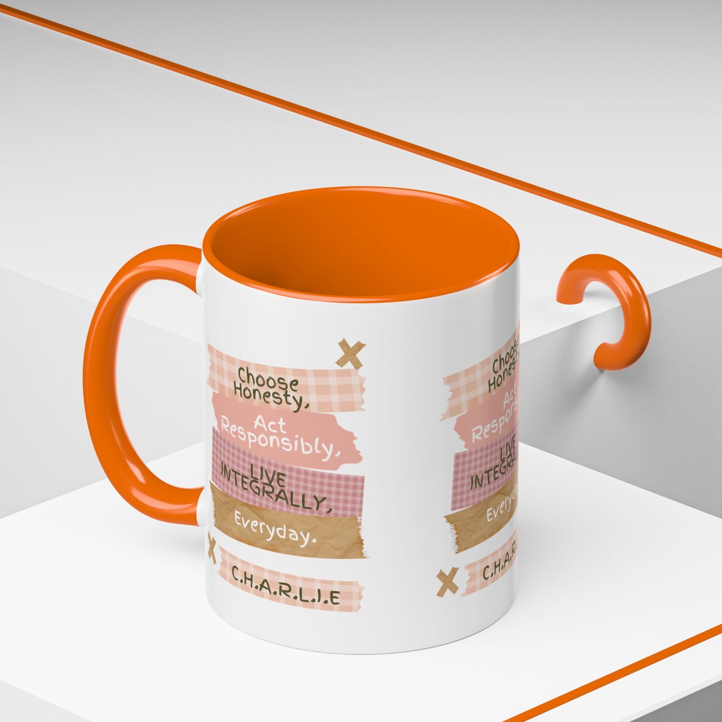 Personalized Message Pieces Accent Coffee Mug