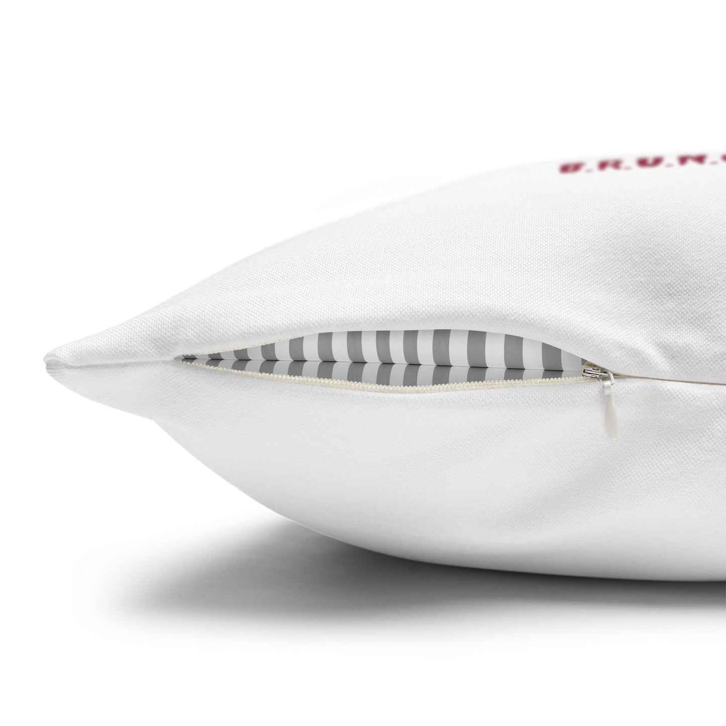 Personalized Initial Quote Floral Skull — Custom Sayings on Square Poly Canvas Pillowcase