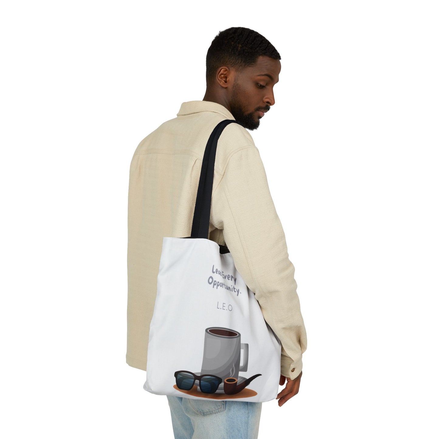 Personalized Initial Quote Sunglasses and Coffee Canvas Tote Custom Name