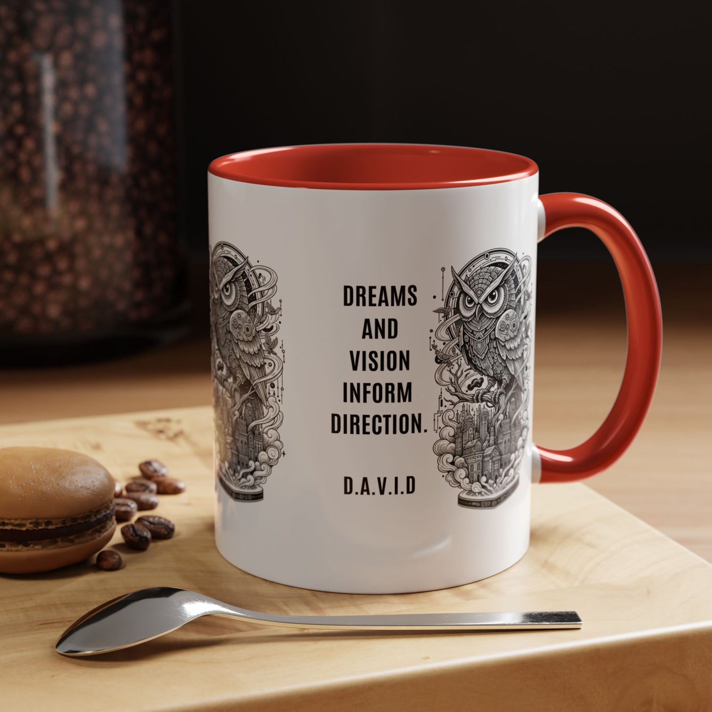 Personalized Owl Vision Accent Coffee Mug