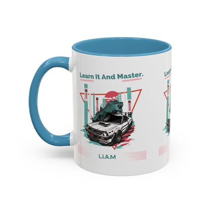 Personalized Retro Racing Accent Coffee Mug