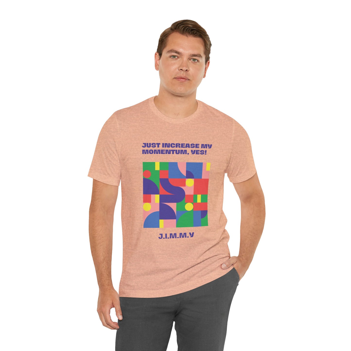 Personalized Momentum Graphic Colorful Geometric Design Tee