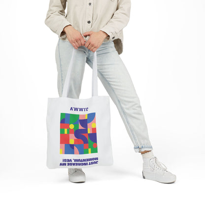 Personalized Initial Quote Colorful Momentum Canvas Tote Custom Name