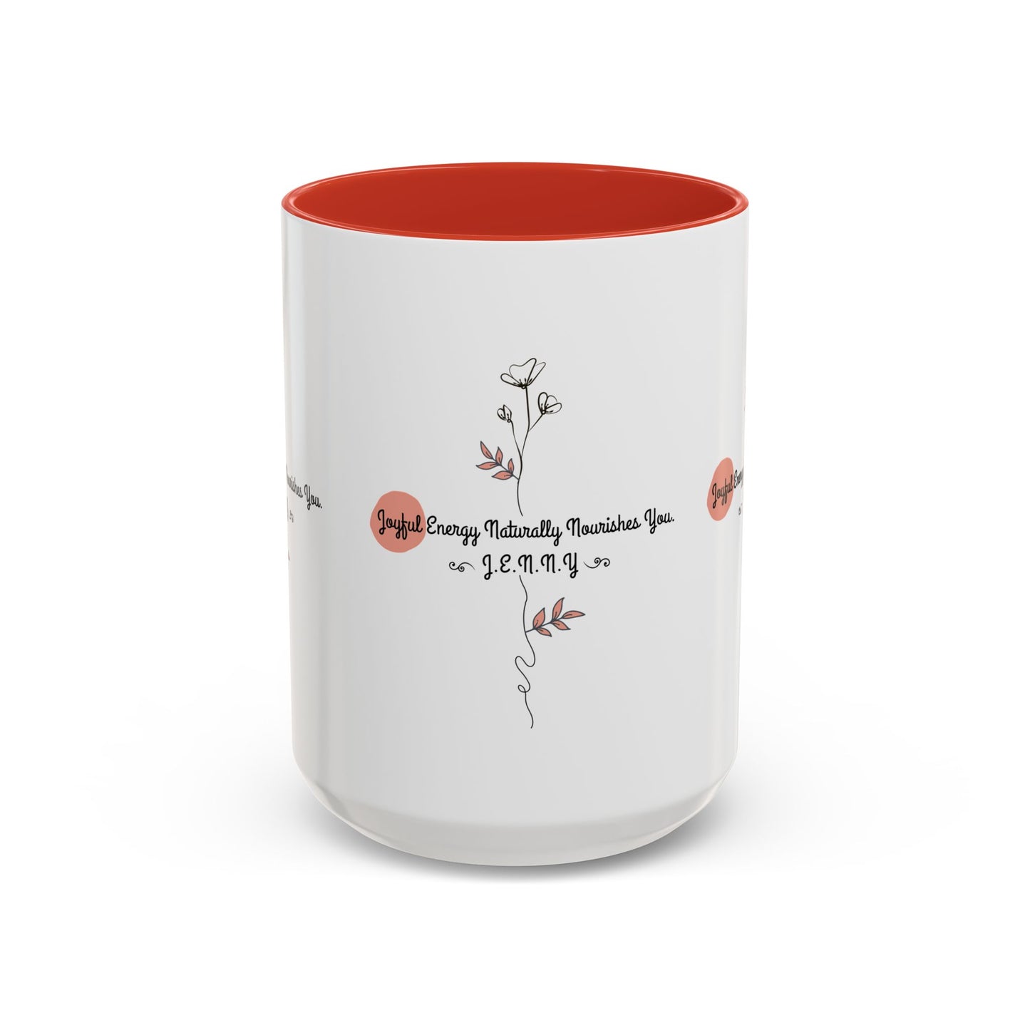 Personalized Initial Floral Minimalist Accent Coffee Mug