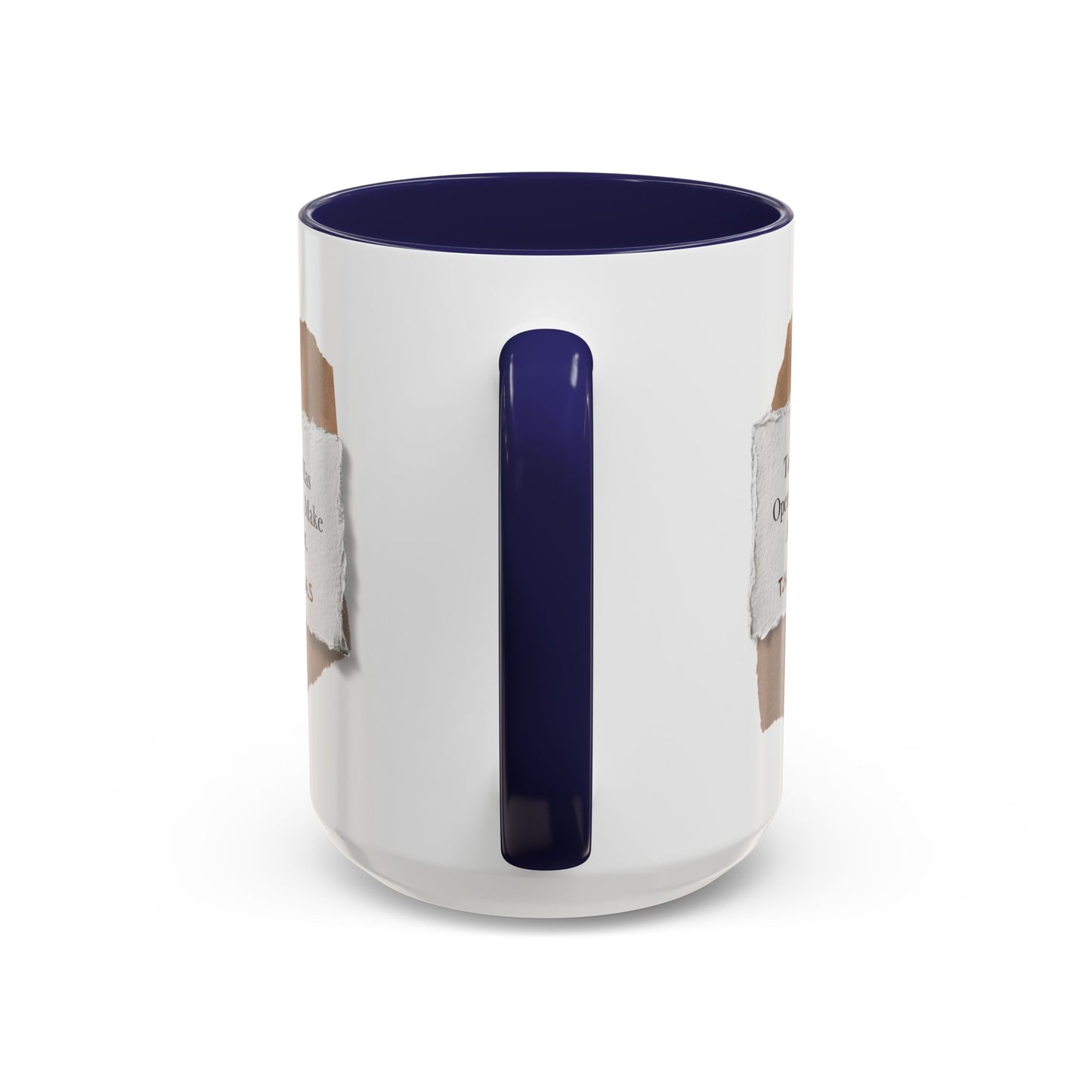 Personalized Torn Paper Note Accent Coffee Mug