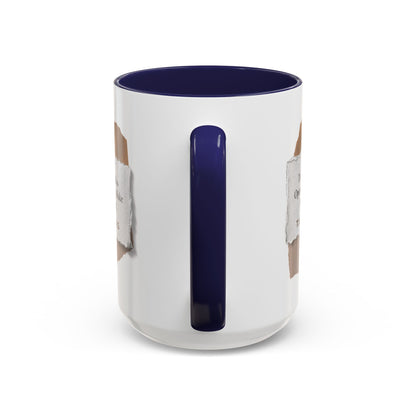 Personalized Torn Paper Note Accent Coffee Mug