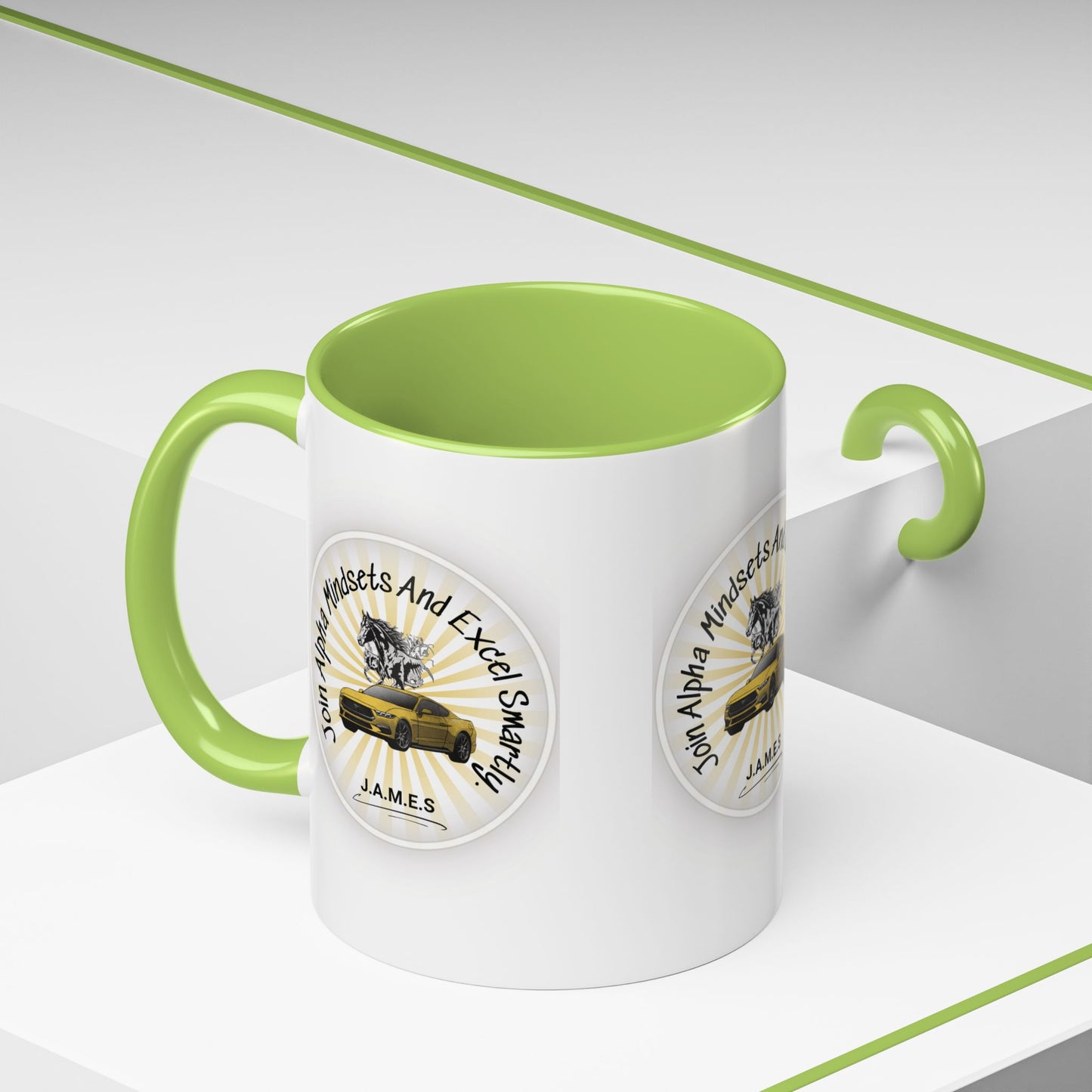 Personalized Car with Horse Accent Coffee Mug