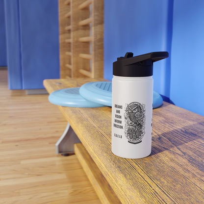 Personalized Initial Quote Owl Vision Stainless Steel Water Bottle