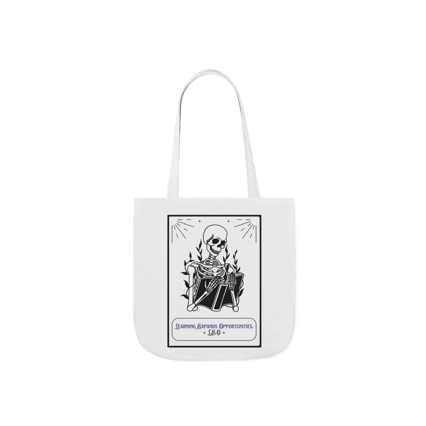 Personalized Initial Quote Skeleton Canvas Tote Custom Name