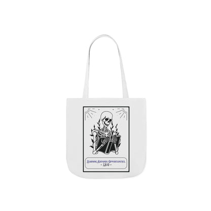 Personalized Initial Quote Skeleton Canvas Tote Custom Name
