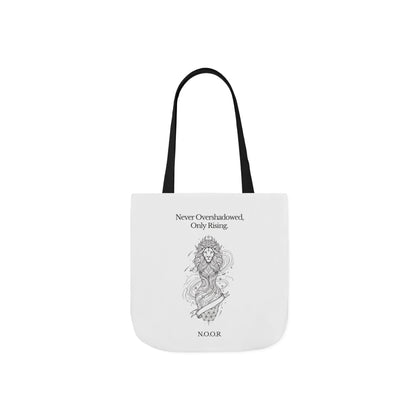 Personalized Initial Quote Girl Lion Canvas Tote Custom Name