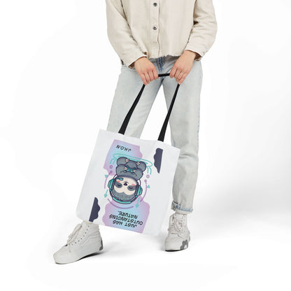 Personalized Initial Quote Sloth Gamer Canvas Tote Custom Name