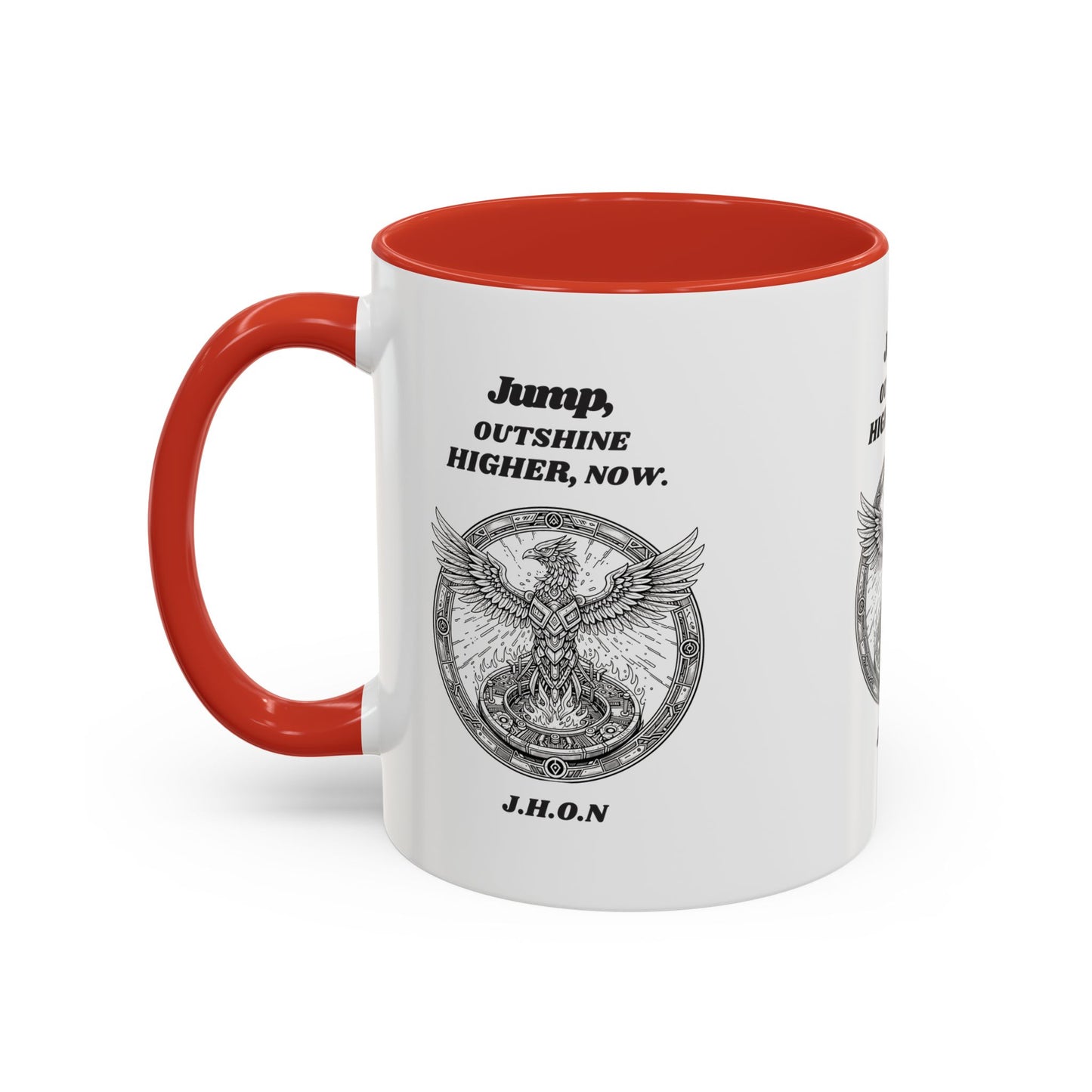 Personalized Eagle Circle Accent Coffee Mug