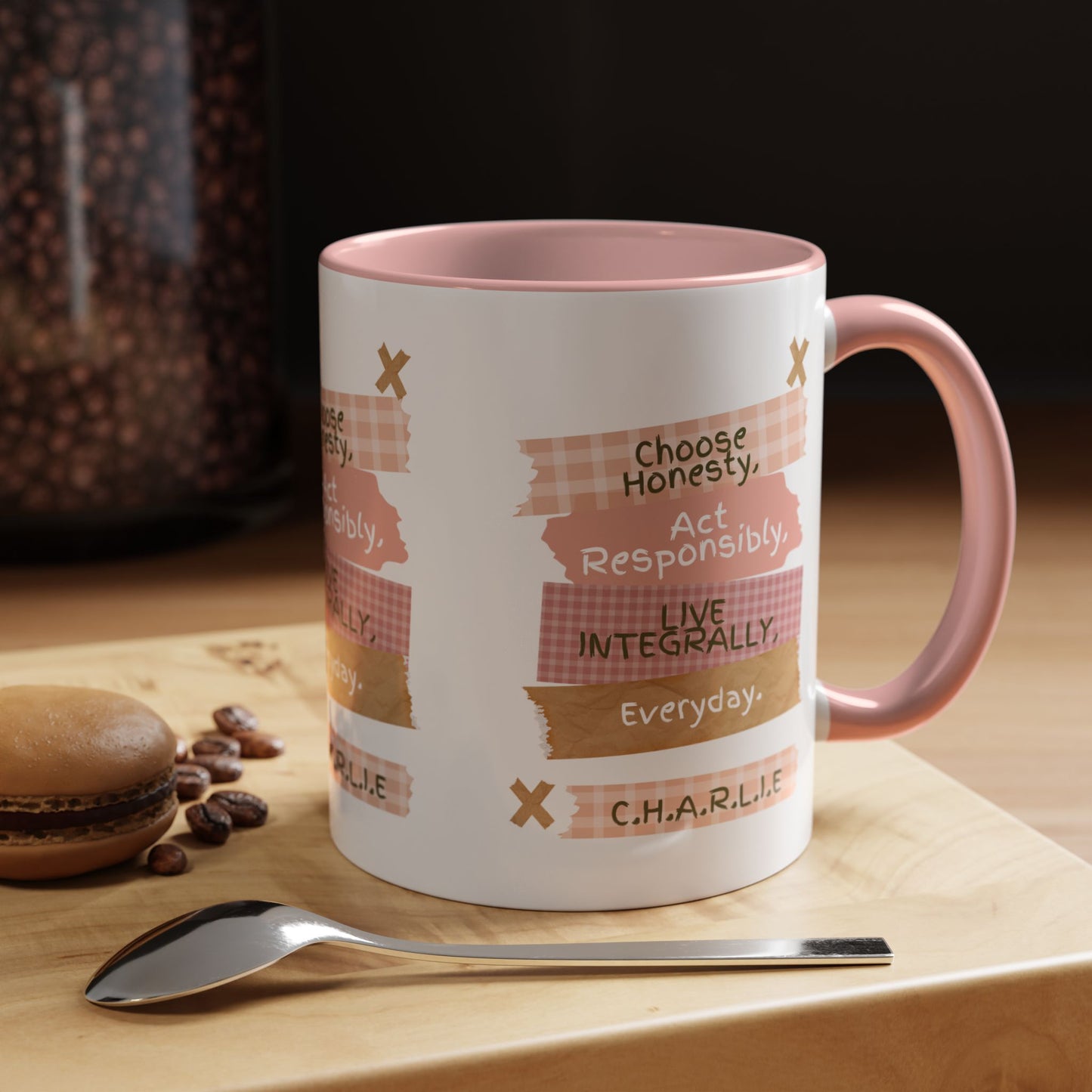 Personalized Message Pieces Accent Coffee Mug