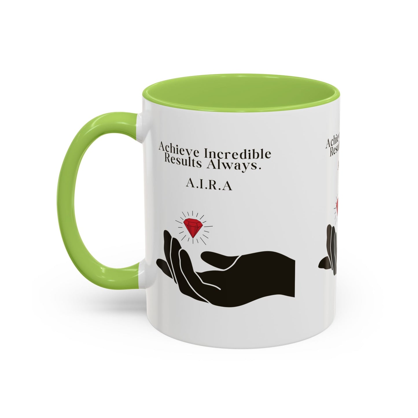 Personalized Initial Hand and Gem Accent Coffee Mug