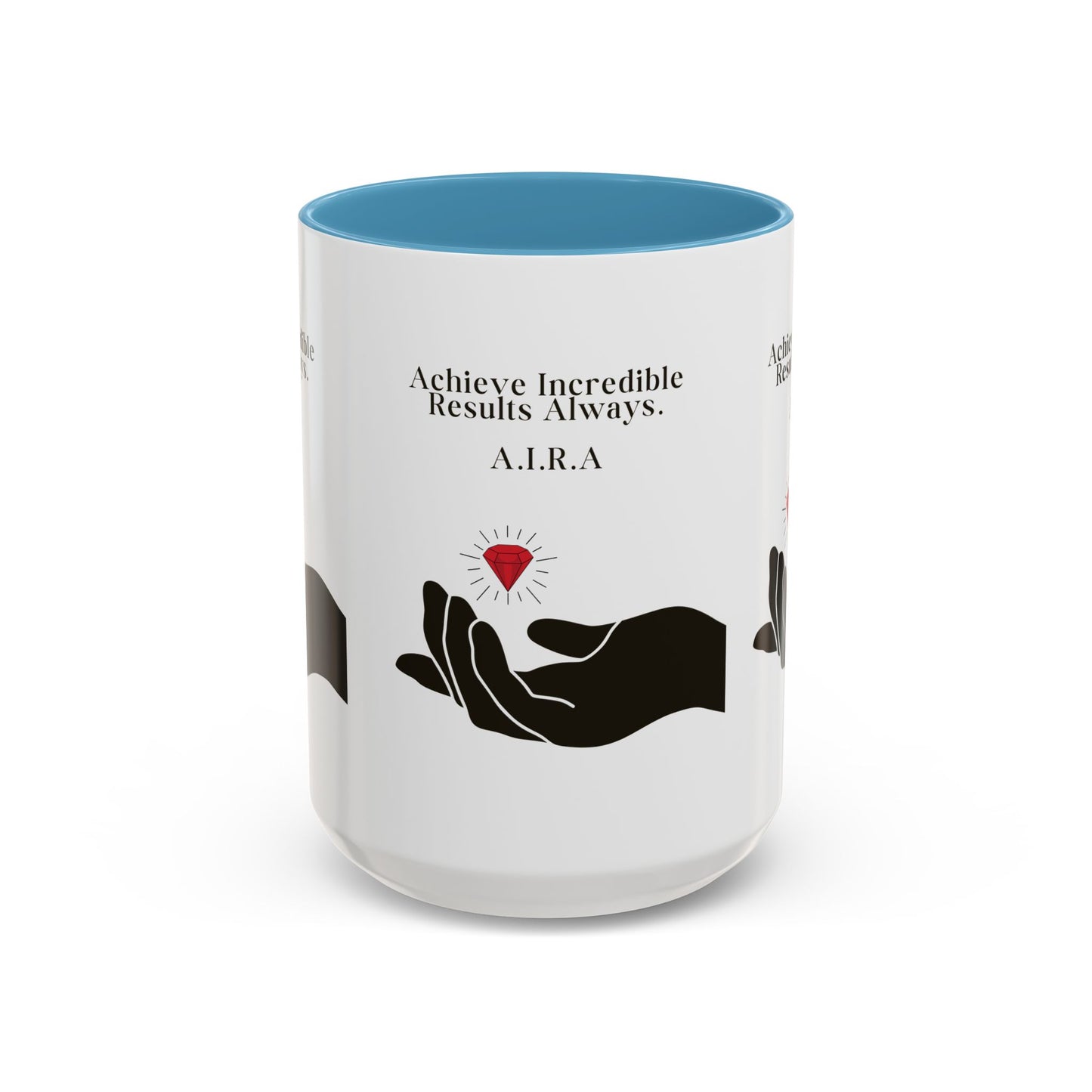 Personalized Initial Hand and Gem Accent Coffee Mug