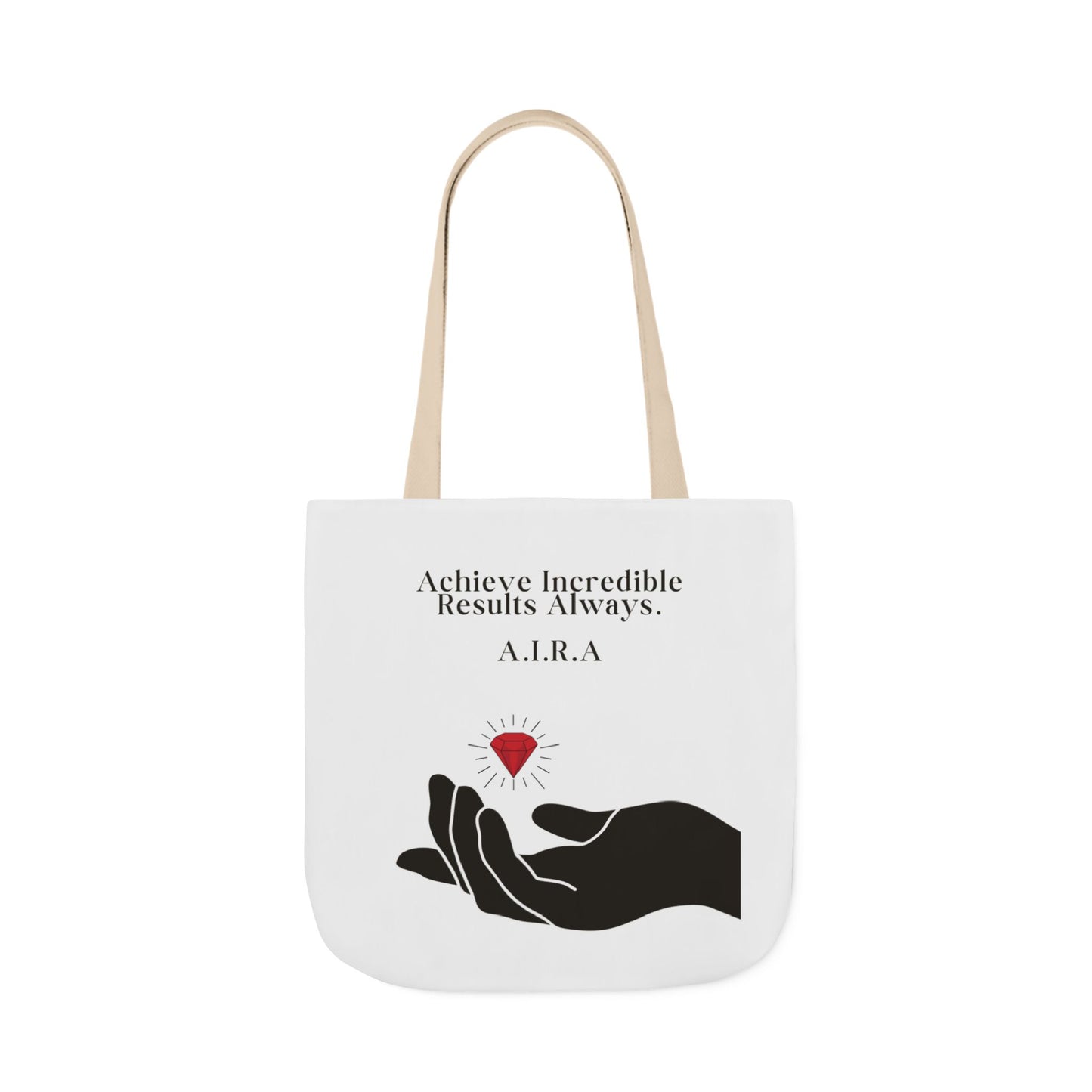 Personalized Initial Quote Gem Hand Canvas Tote Custom Name