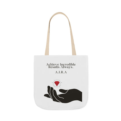 Personalized Initial Quote Gem Hand Canvas Tote Custom Name