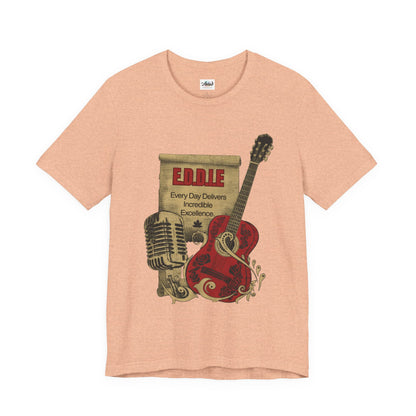 Personalized Music Vintage Microphone & Guitar Tee