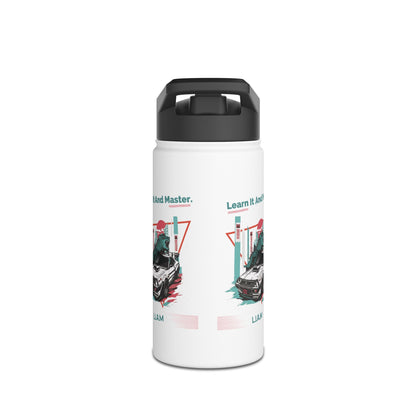 Personalized Initial Quote Dinosaur Car Stainless Steel Water Bottle