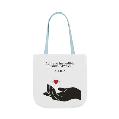 Personalized Initial Quote Gem Hand Canvas Tote Custom Name