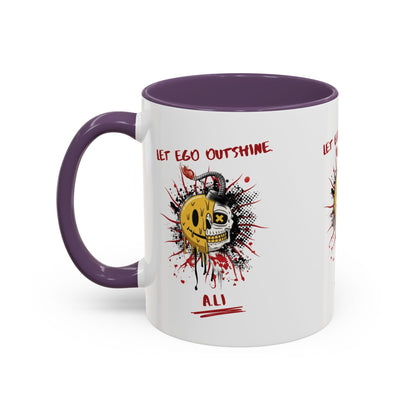 Personalized Split Smile Skull Accent Coffee Mug