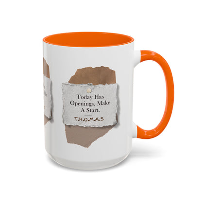 Personalized Torn Paper Note Accent Coffee Mug
