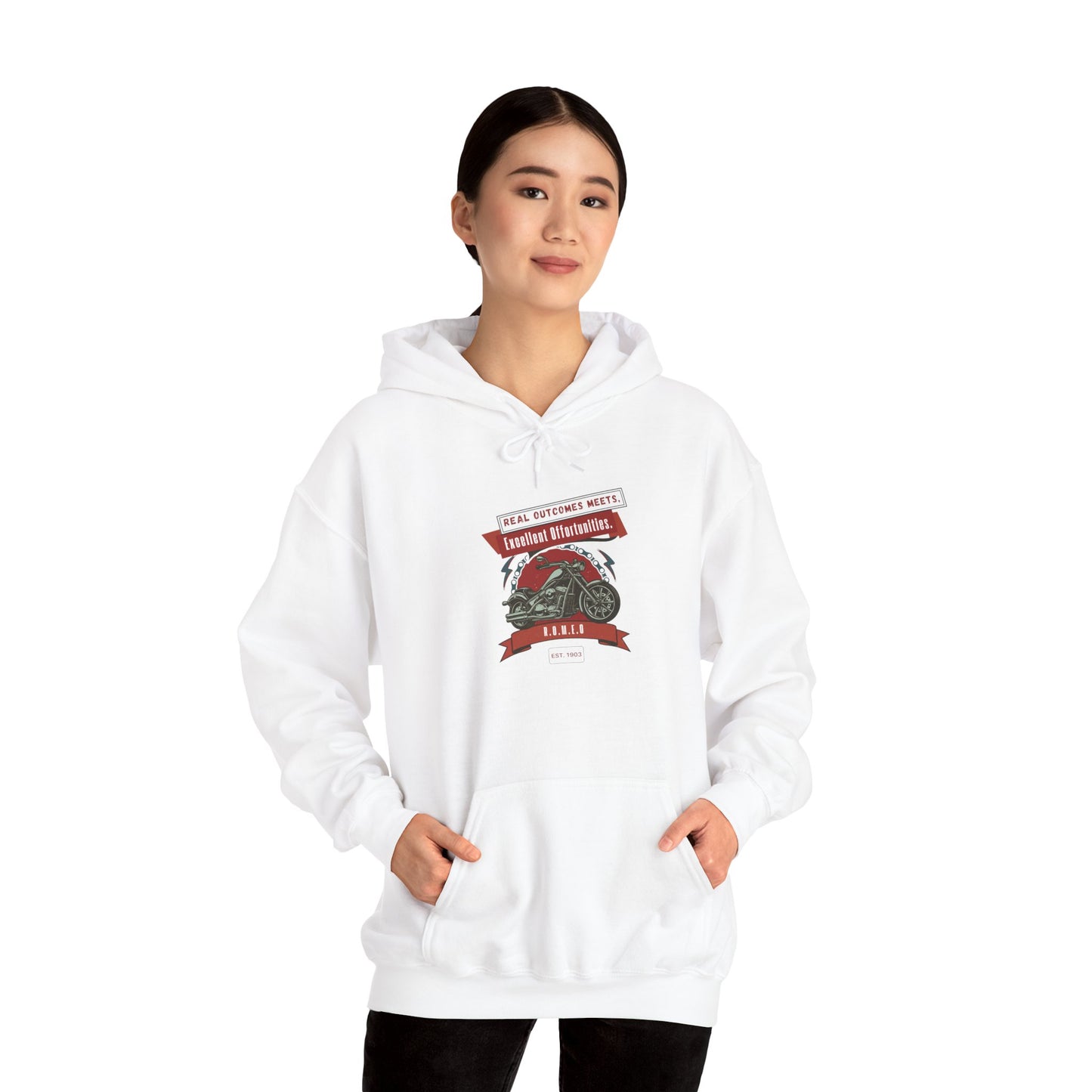 Personalized Motorcycle Graphic Hooded Sweatshirt
