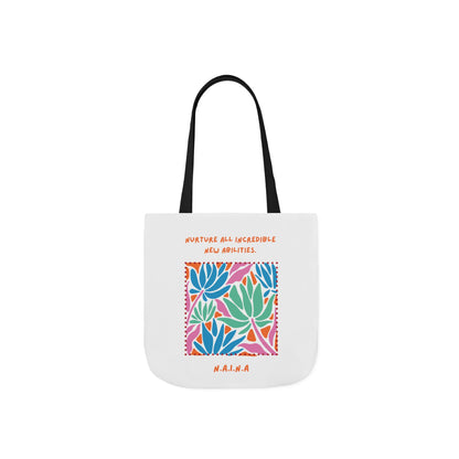 Personalized Initial Quote Colorful Momentum Canvas Tote Custom Name
