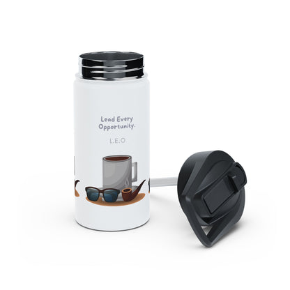 Personalized Initial Quote Sunglasses and Coffee Stainless Steel Water Bottle
