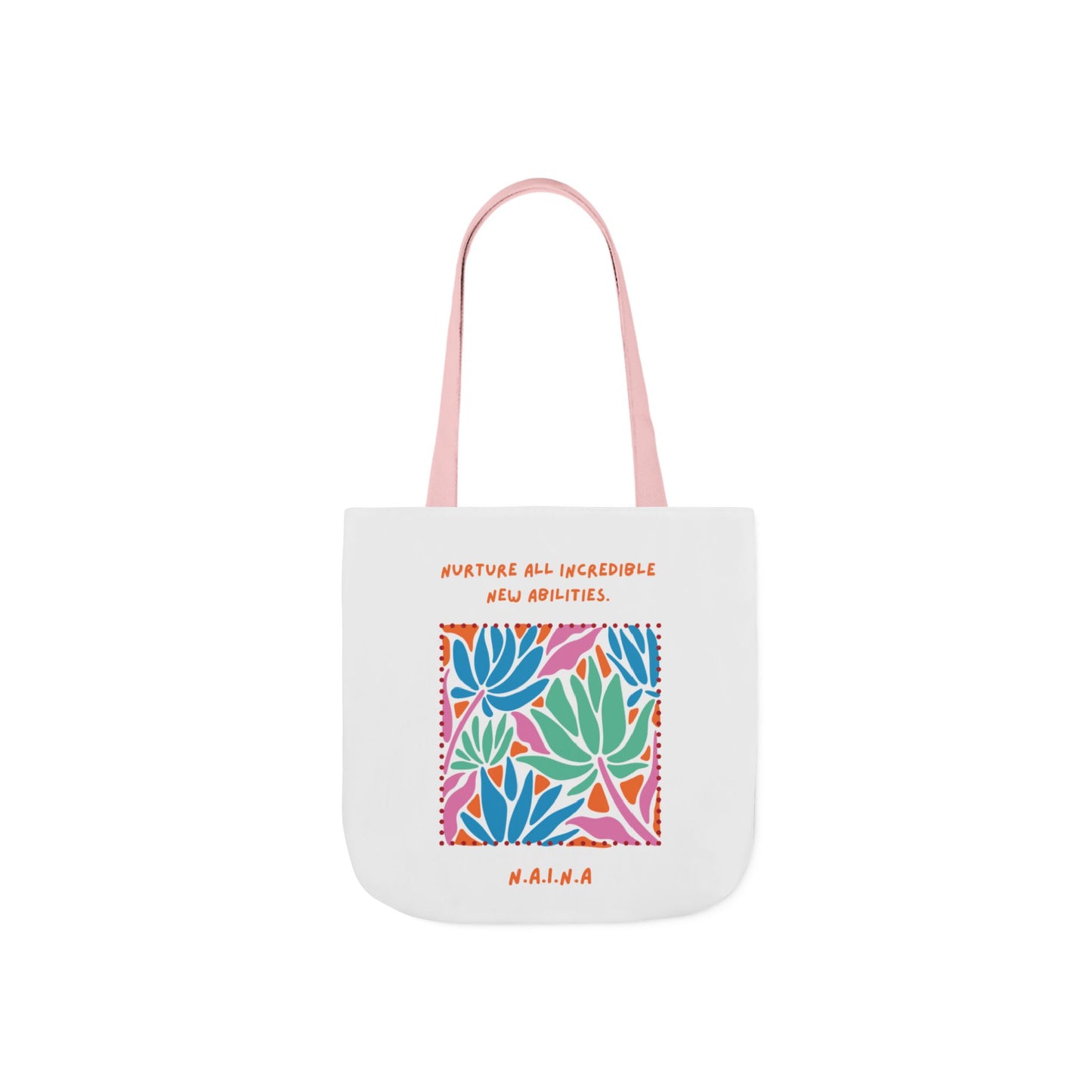 Personalized Initial Quote Colorful Momentum Canvas Tote Custom Name