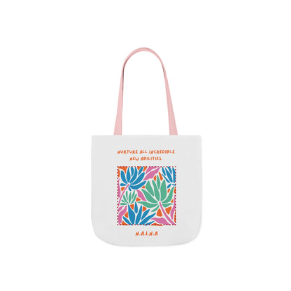 Personalized Initial Quote Colorful Momentum Canvas Tote Custom Name
