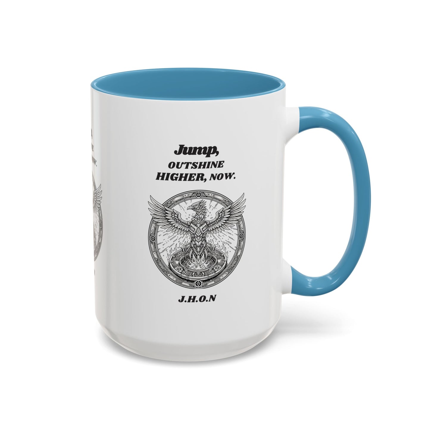 Personalized Eagle Circle Accent Coffee Mug