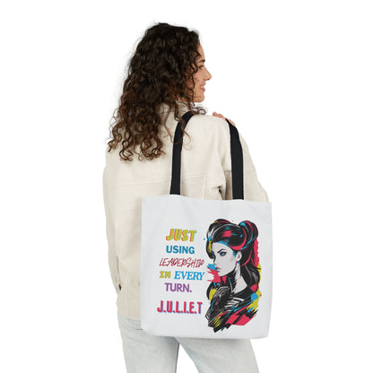 Personalized Initial Quote Cosmetic Colorful Girl Tote Custom Name