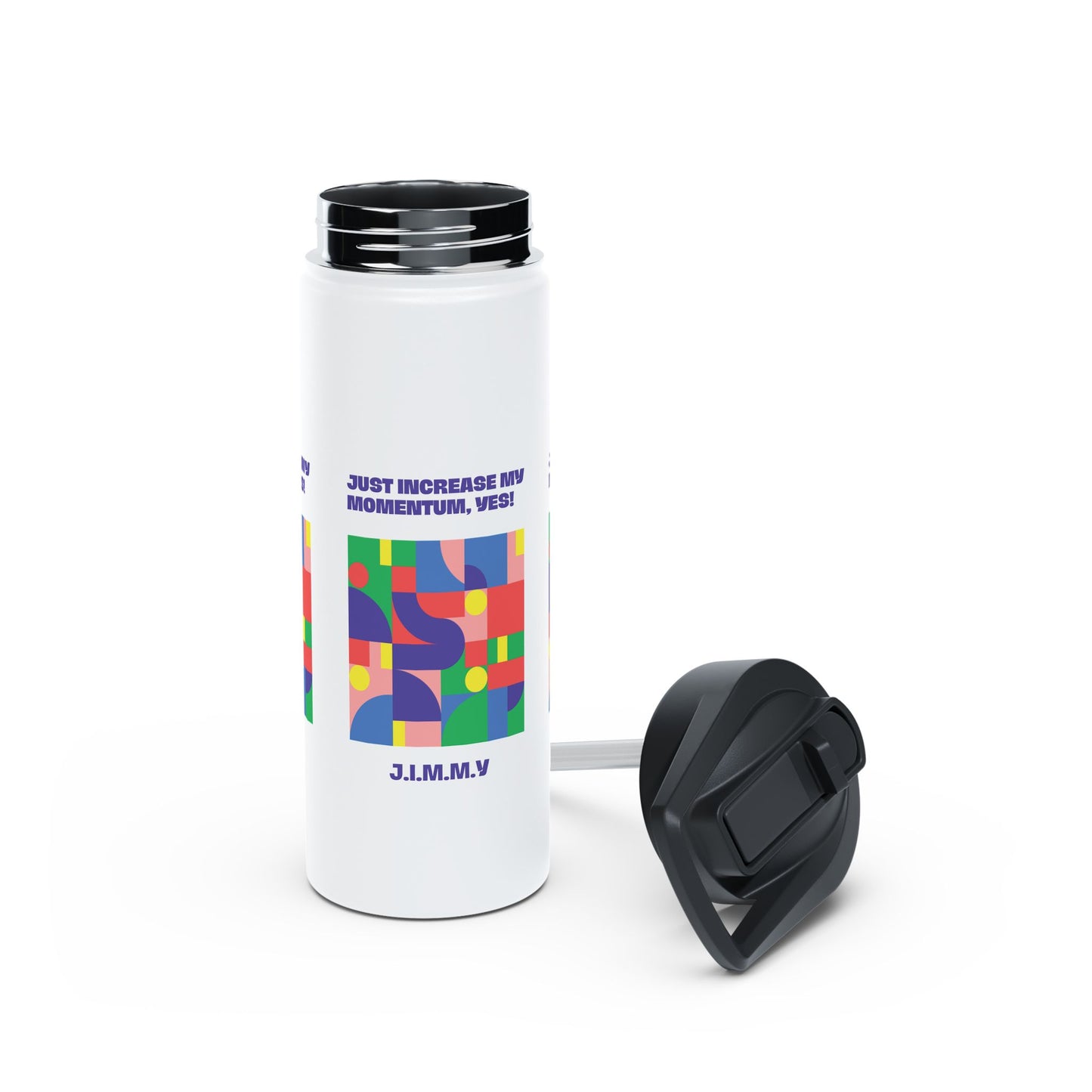 Personalized Initial Quote Colorful Momentum Stainless Steel Water Bottle