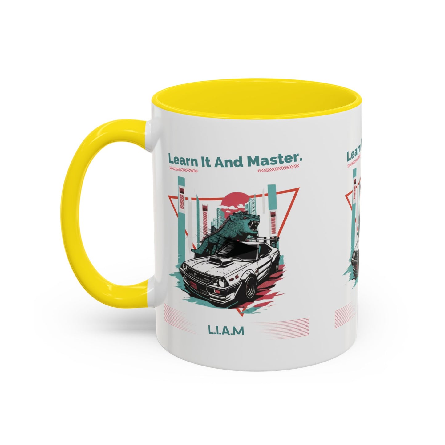 Personalized Retro Racing Accent Coffee Mug