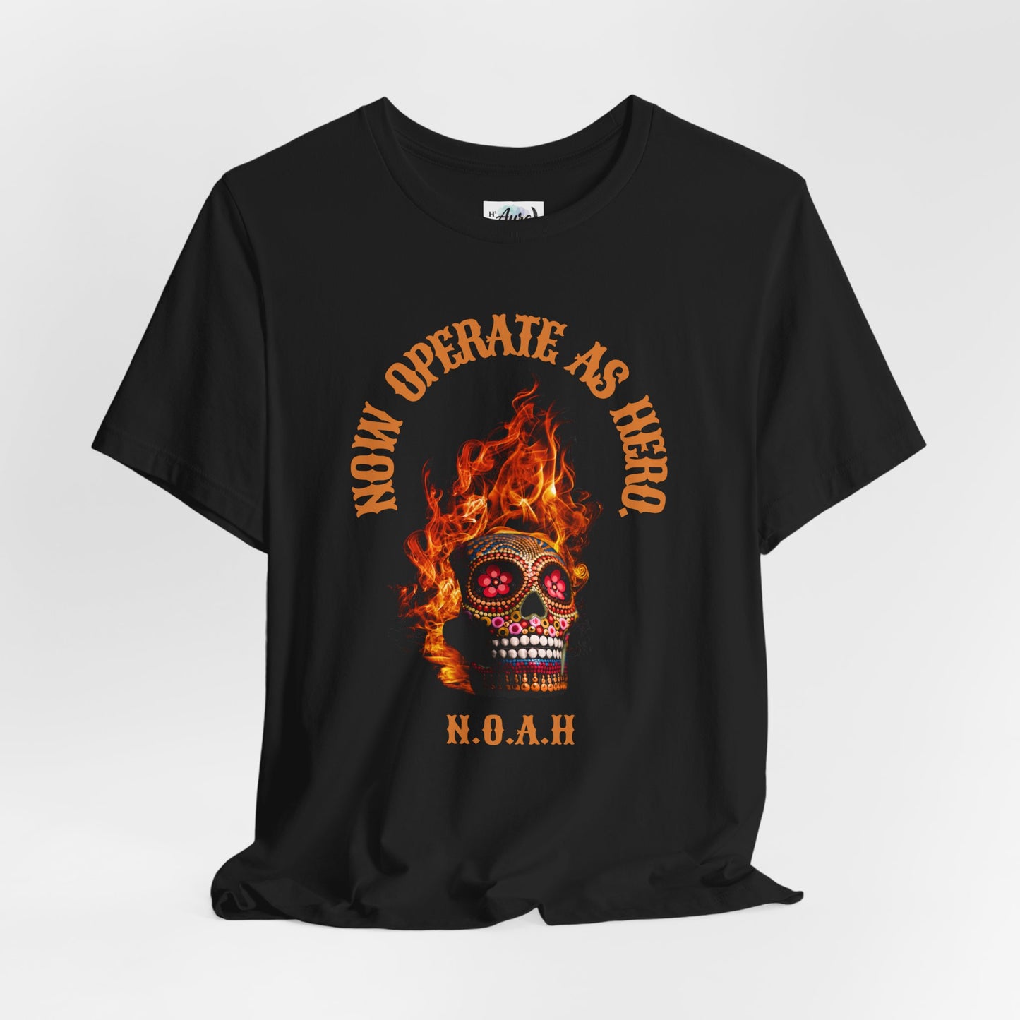 Personalized Fiery Skull Graphic Tee
