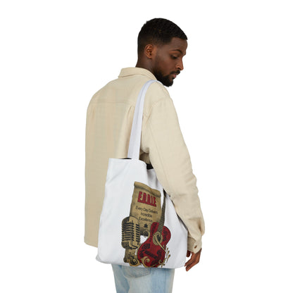 Personalized Initial Quote Guitar Canvas Tote Custom Name