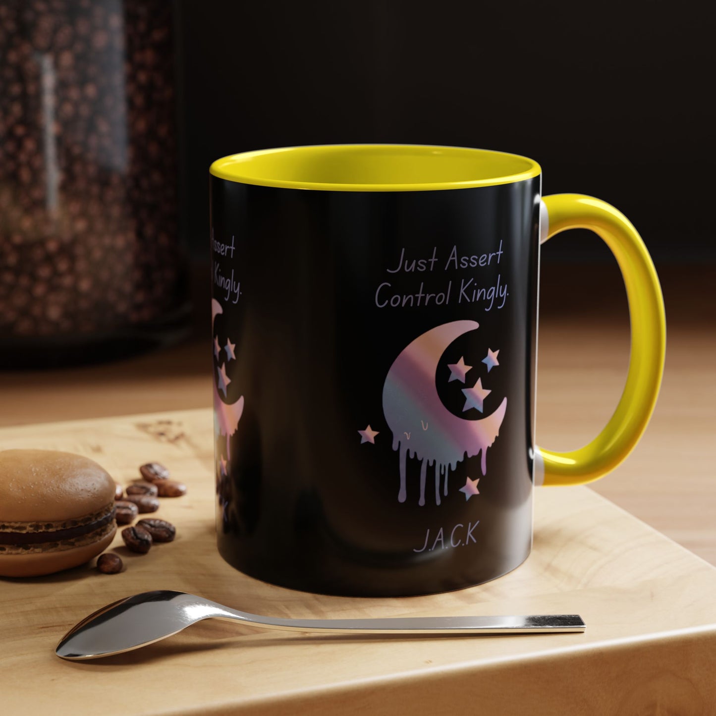 Personalized Moon Dripping Accent Coffee Mug
